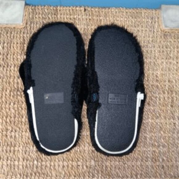 Black Faux Fur Massage Boots Relaxation Spa Booties Large 9-11 - Picture 7 of 9